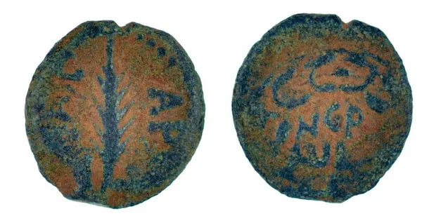 Biblical Prutah Porcius Festus procurator under Nero 59-62 AD (FE23)