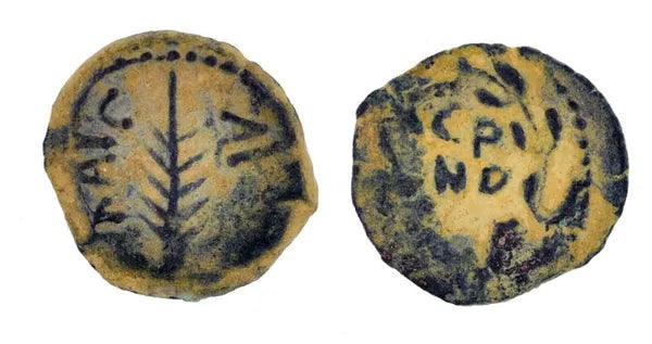 Biblical Prutah Porcius Festus procurator under Nero 59-62 AD (FE30)