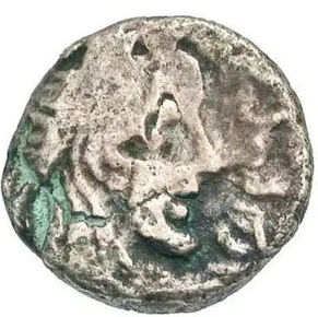 Nabataean Petra Silver, Aretas IV with Shuqilat 9 BC-40 AD AR drachm. (NabS201)