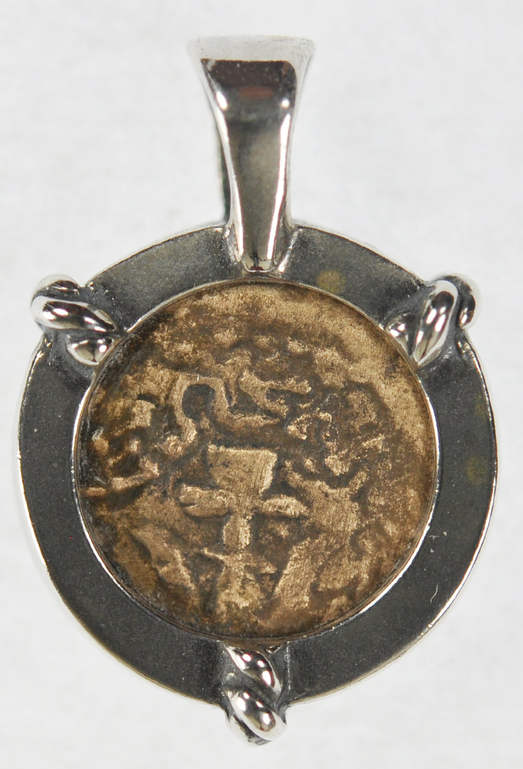 Widow's Mite Silver Pendant "Rope" 14mm (Rope Pend-34)