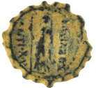 Seleucid Kingdom, Serrate, bronze, Antiochos IV, 175-164 BC.  (Sel20)