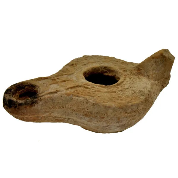 Ancient Byzantine Oil Lamp Pottery, Holy Land 5th-7th Century (Byz34)