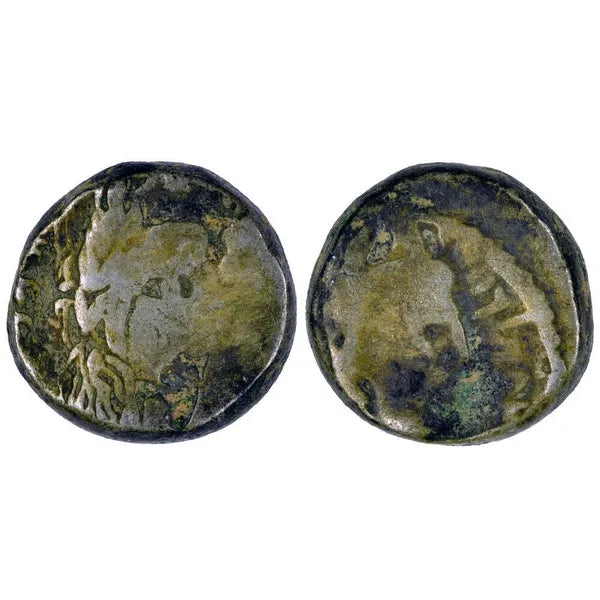 Nabataean Petra Silver, Aretas IV with Shuqilat 9 BC-40 AD AR drachm (NabS207)