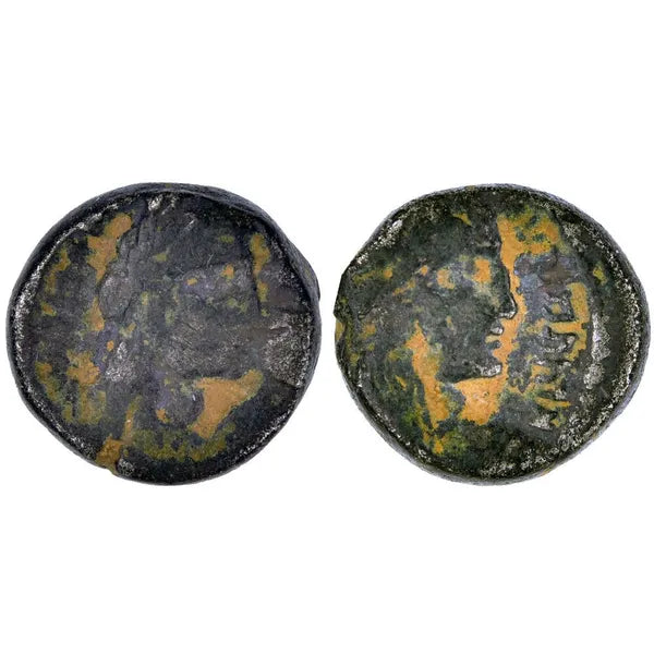 Nabataean Petra Silver, Aretas IV with Shuqilat 9 BC-40 AD AR drachm (NabS206)