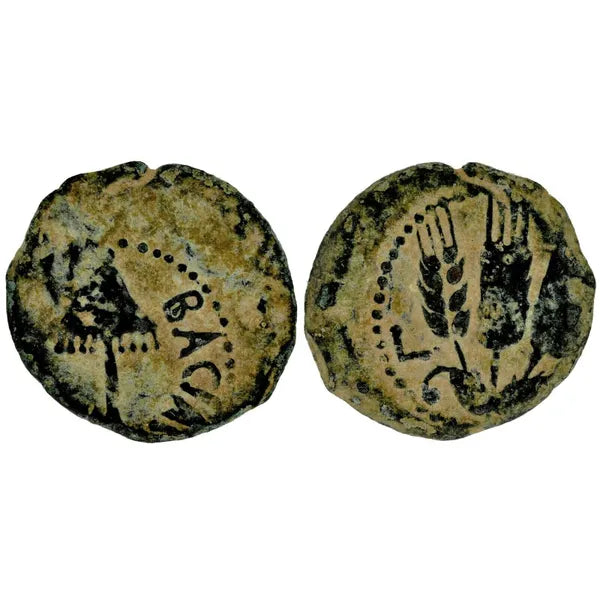 Herod Agrippa Bronze Prutah ACTS12 Year 37-44AD (HA31)