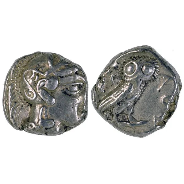 Athena Owl Tetradrachm Silver Coin (440-404 BC)-(Ath12)